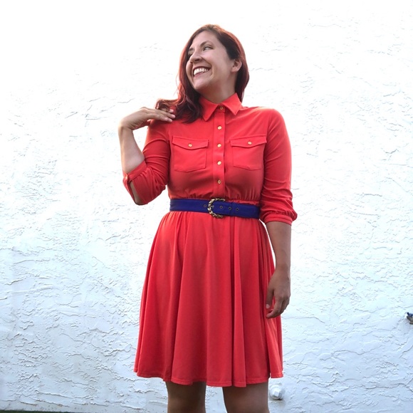 NY Collection Button-Down Dress, Small - Picture 3 of 12